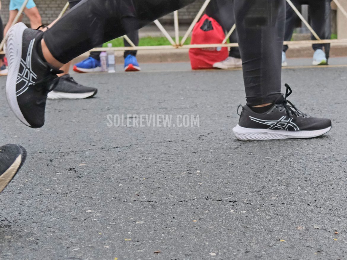 The Asics Gel Excite 10 on the road.