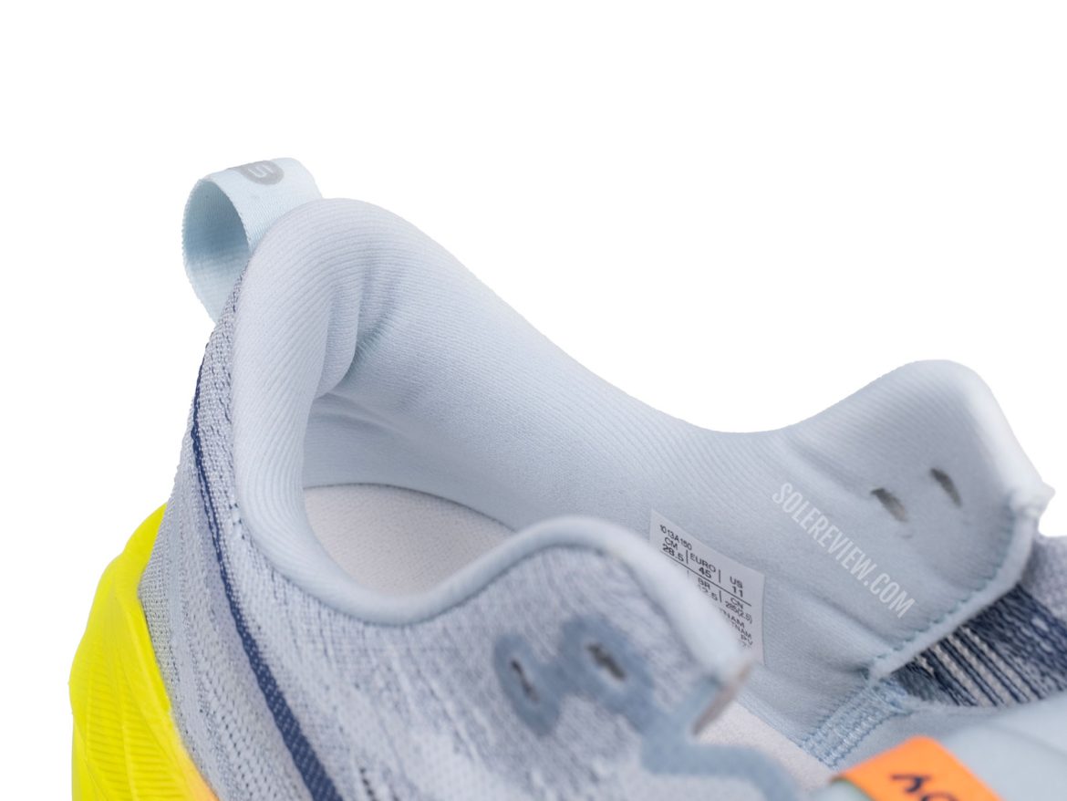 The heel collar of the Asics Superblast 2.
