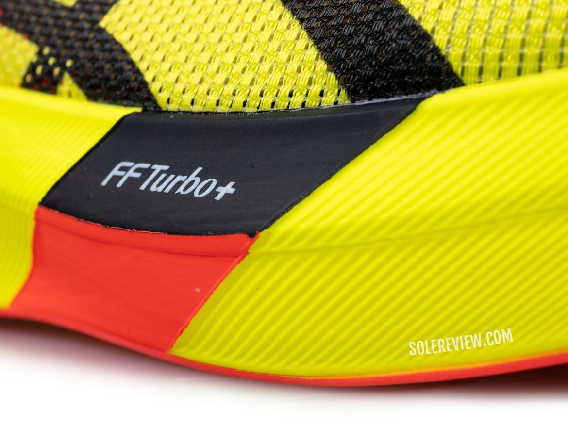 The Flytefoam Turbo+ midsole of the Asics Metaspeed Sky Paris.