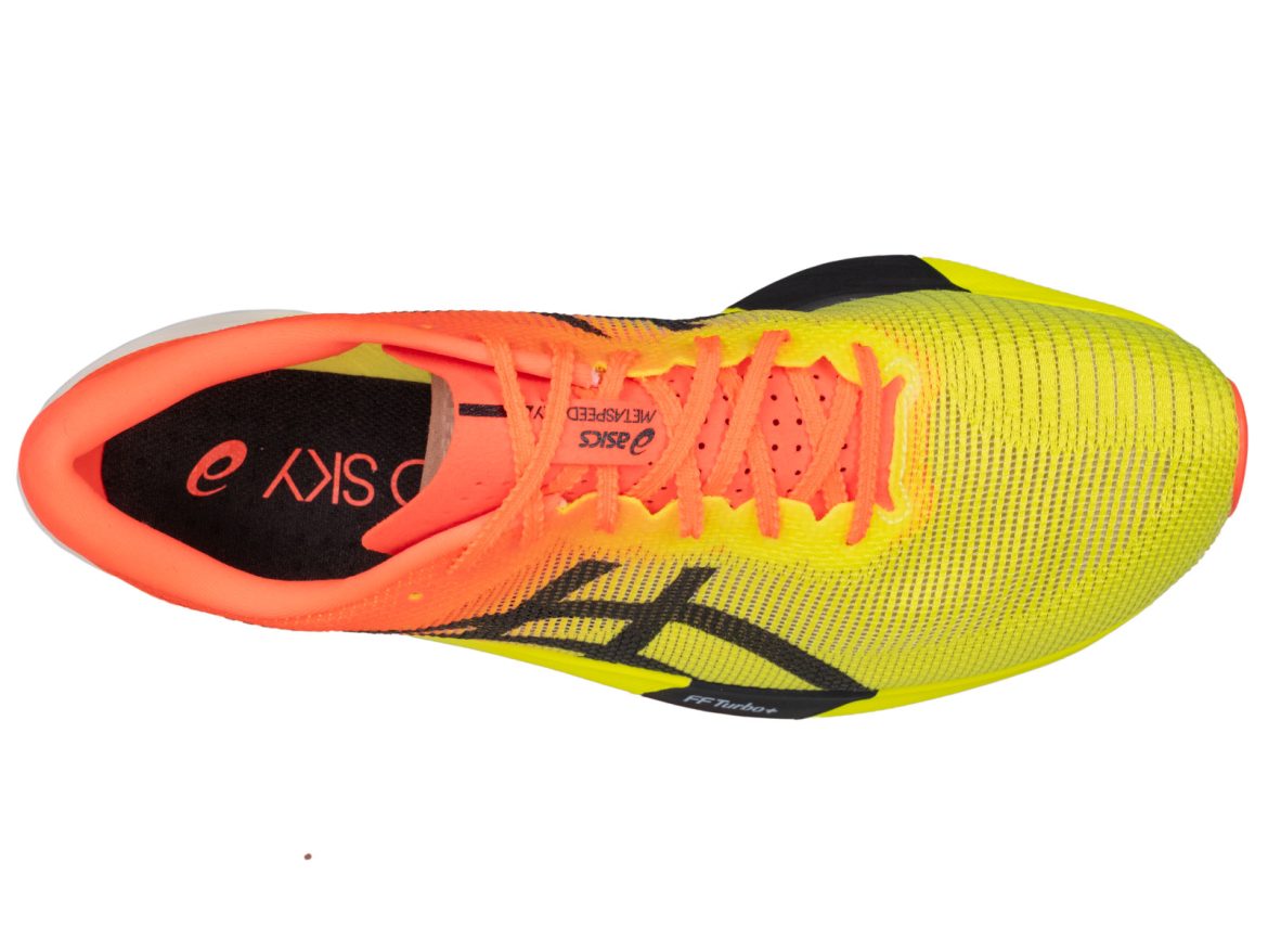 The top view of the Asics Metaspeed Sky Paris.