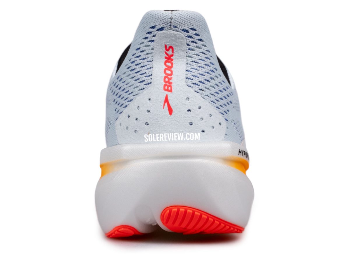 The heel view of the Brooks Hyperion 2.