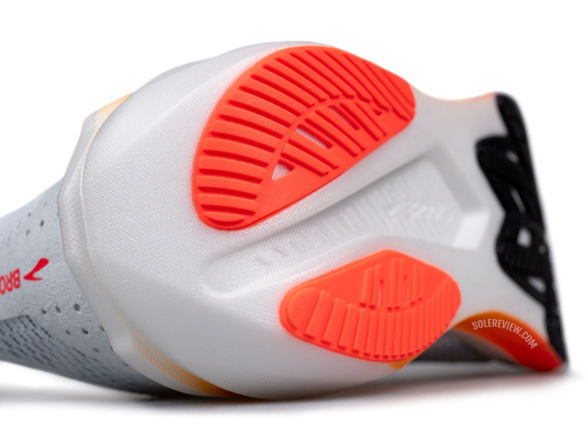 The heel crash pad of the Brooks Hyperion 2.
