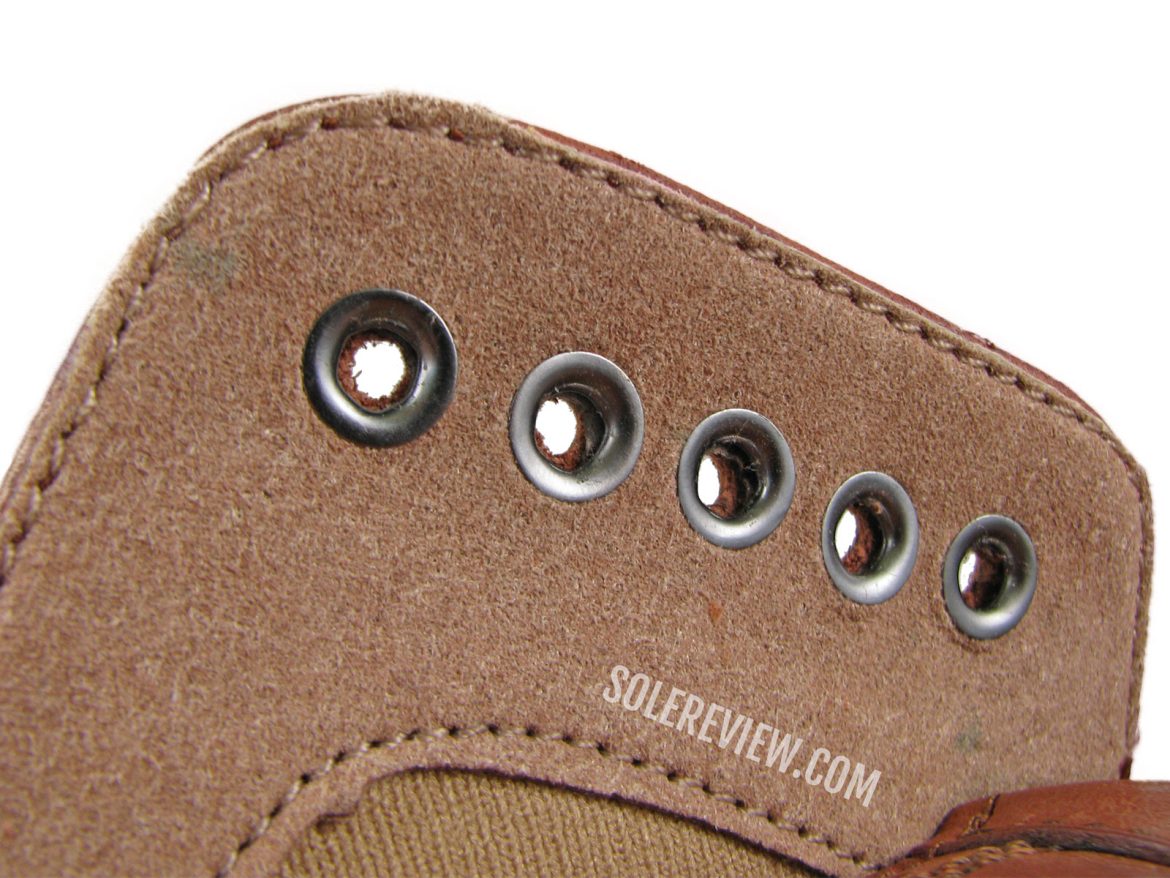 The eyelets of the Cole Haan Originalgrand Wingtip.
