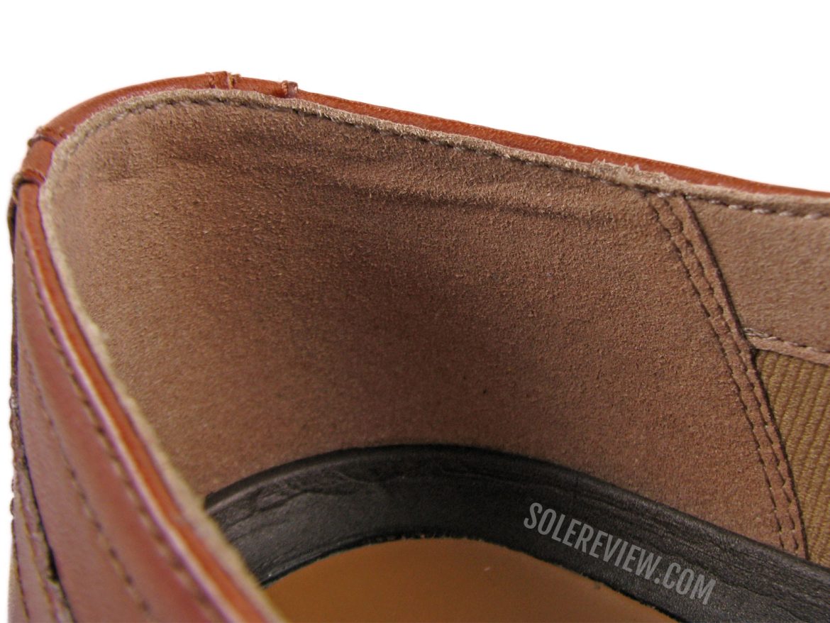 The heel lining of the Cole Haan Originalgrand Wingtip.