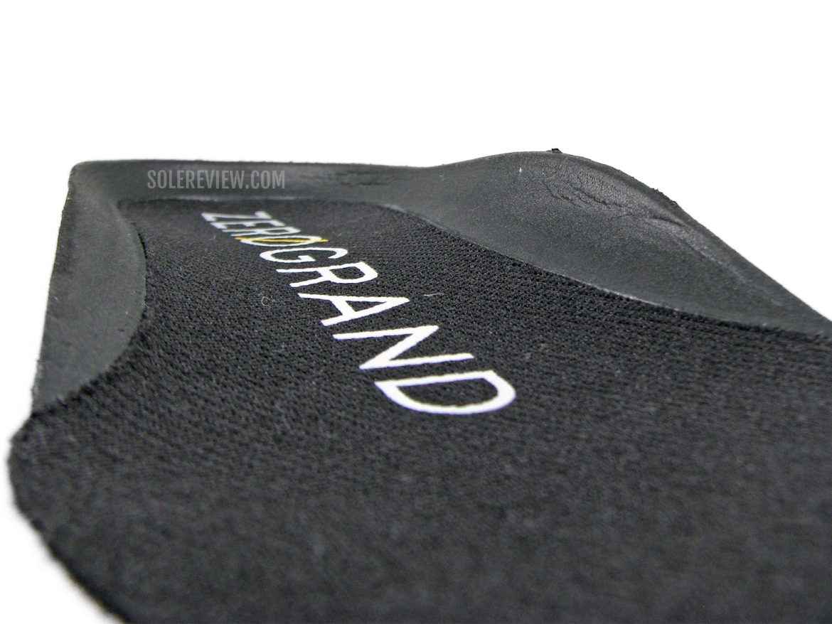 The footbed of the Cole Haan Zerogrand.