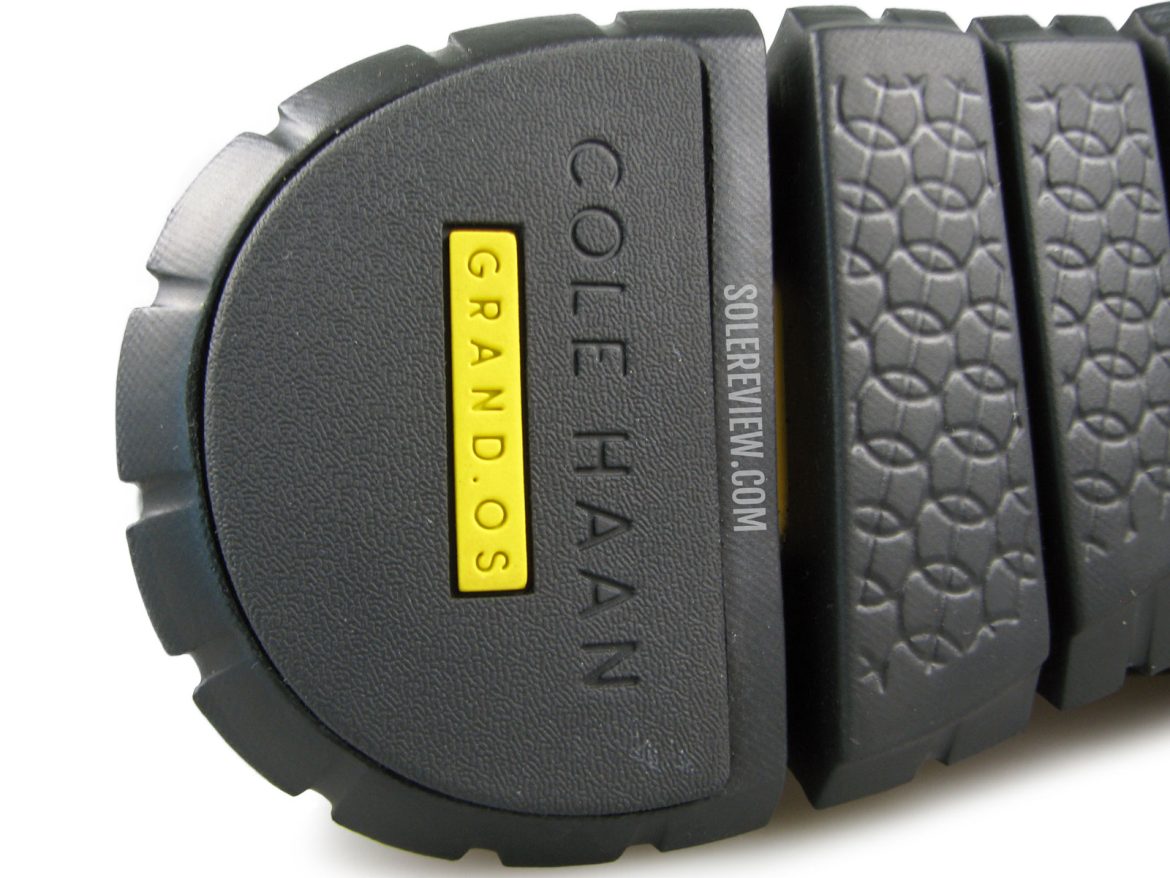 The rubber heel of the Cole Haan Zerogrand.