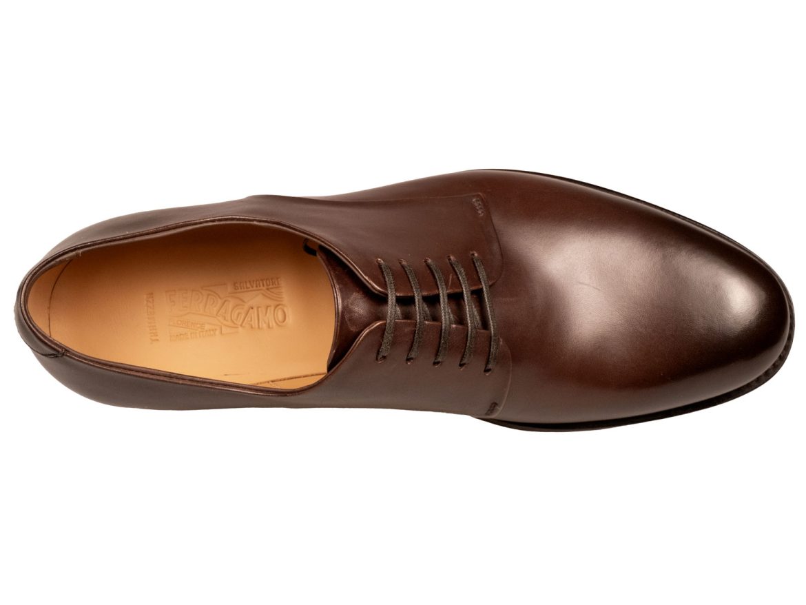 The top view of the Ferragamo Tramezza Derby.