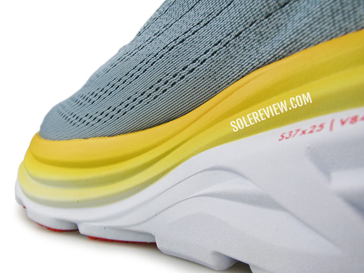 The inner midsole of the Hoka Bondi 8.