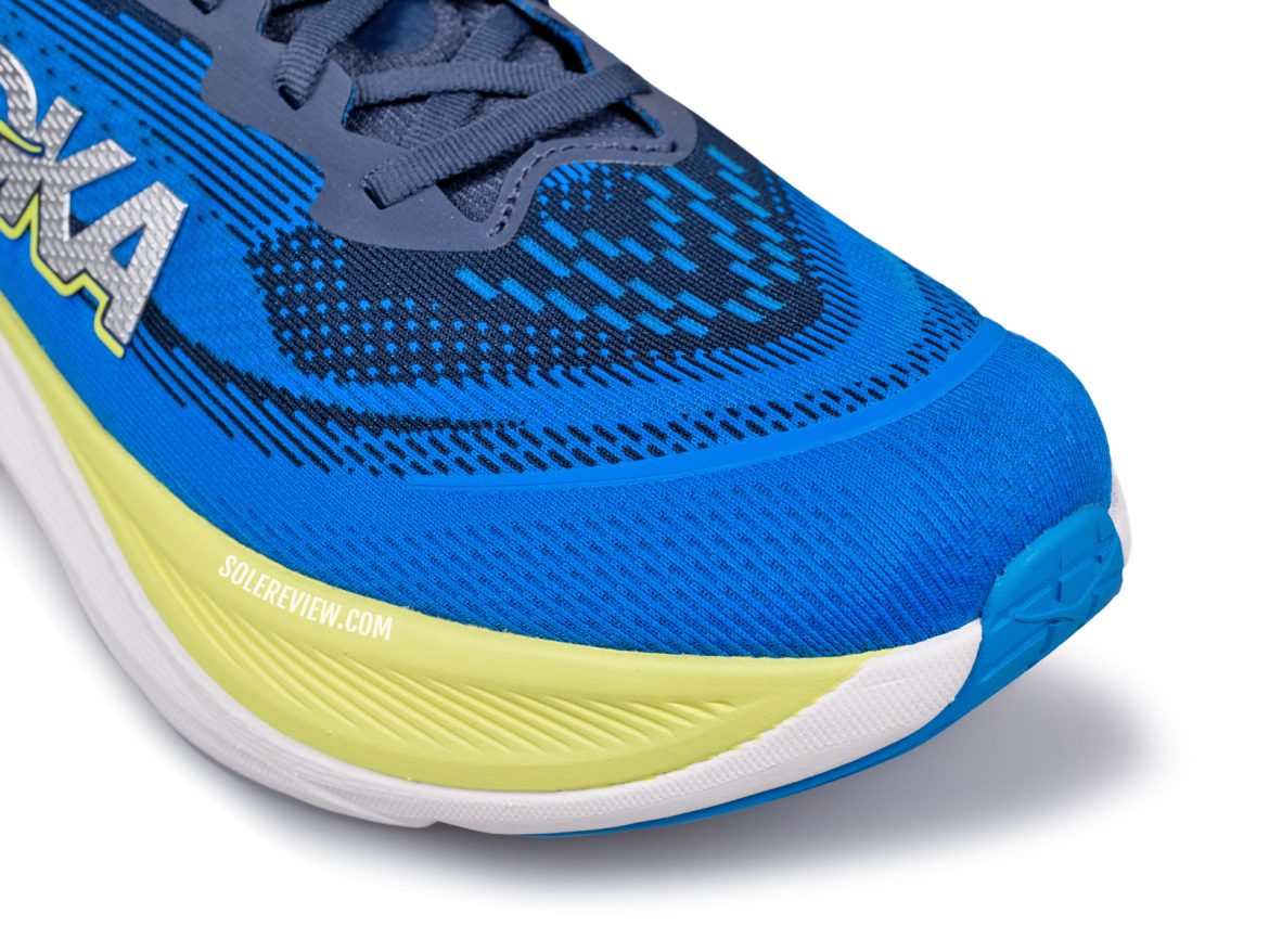 The toe box of the Hoka Skyflow.
