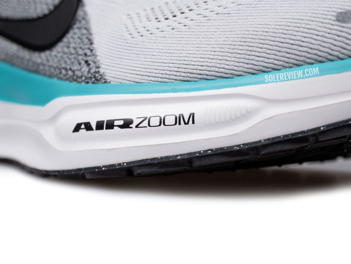 The Zoom Air midsole of the Nike Pegasus 41.