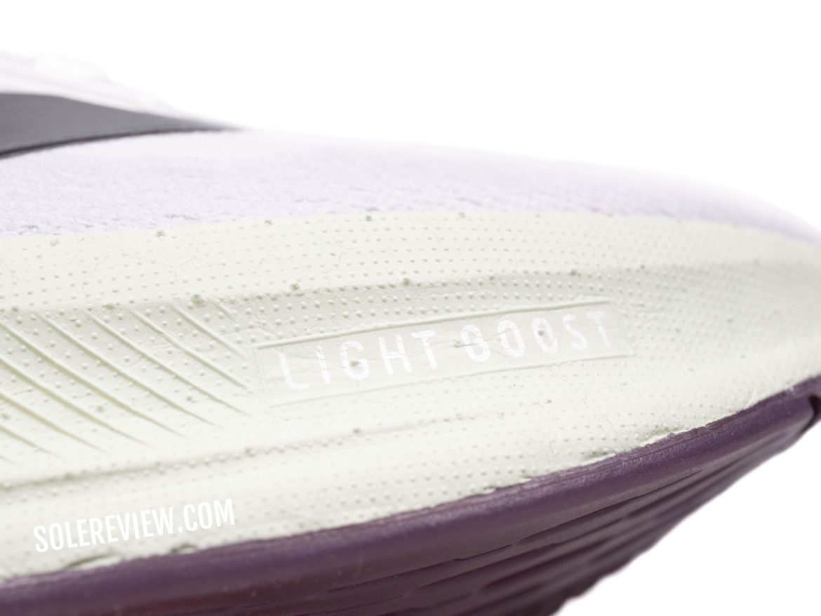 The Lightboost foam midsole of the adidas Ultraboost 5X.