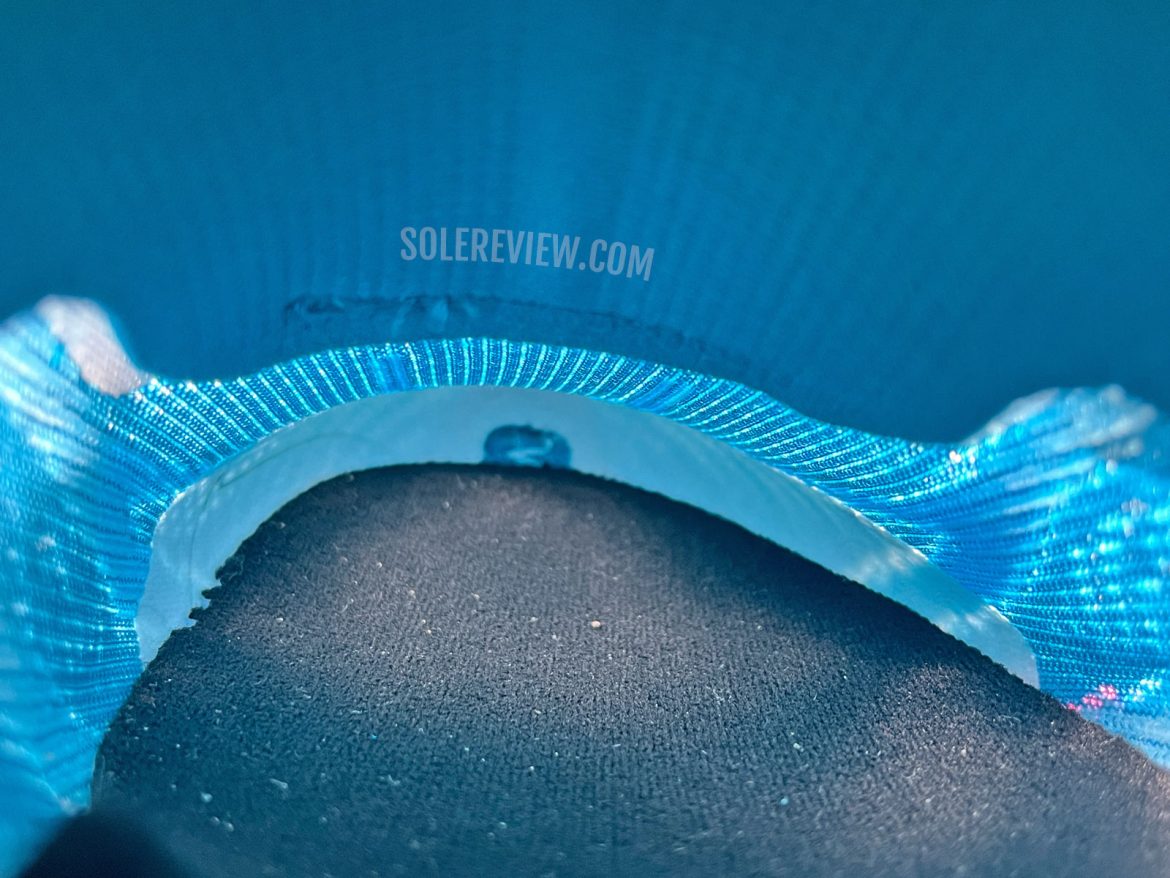 The upper interior of the Brooks Hyperion Max 2.