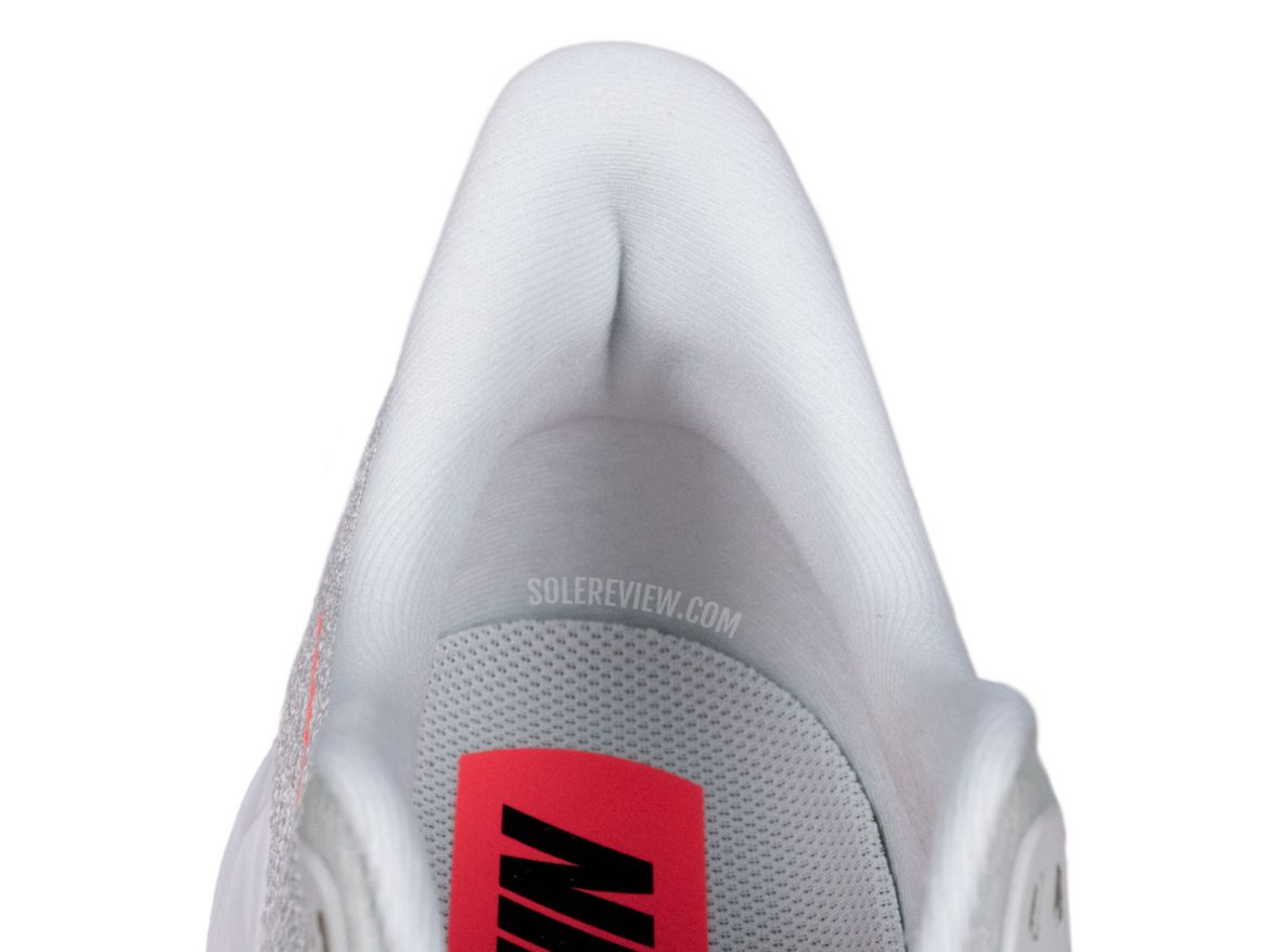 The heel collar of the Nike Pegasus Plus.