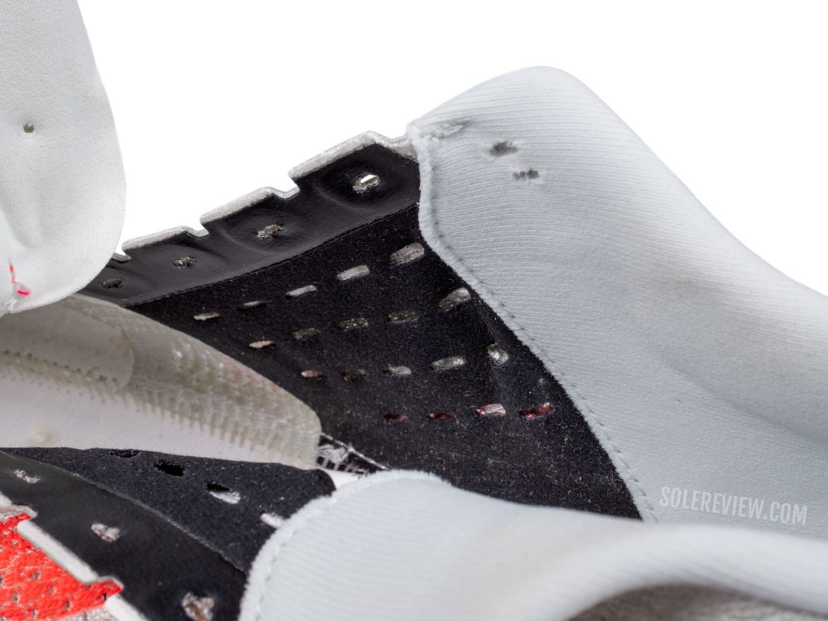 The reinforced midfoot of the Nike Pegasus Plus.