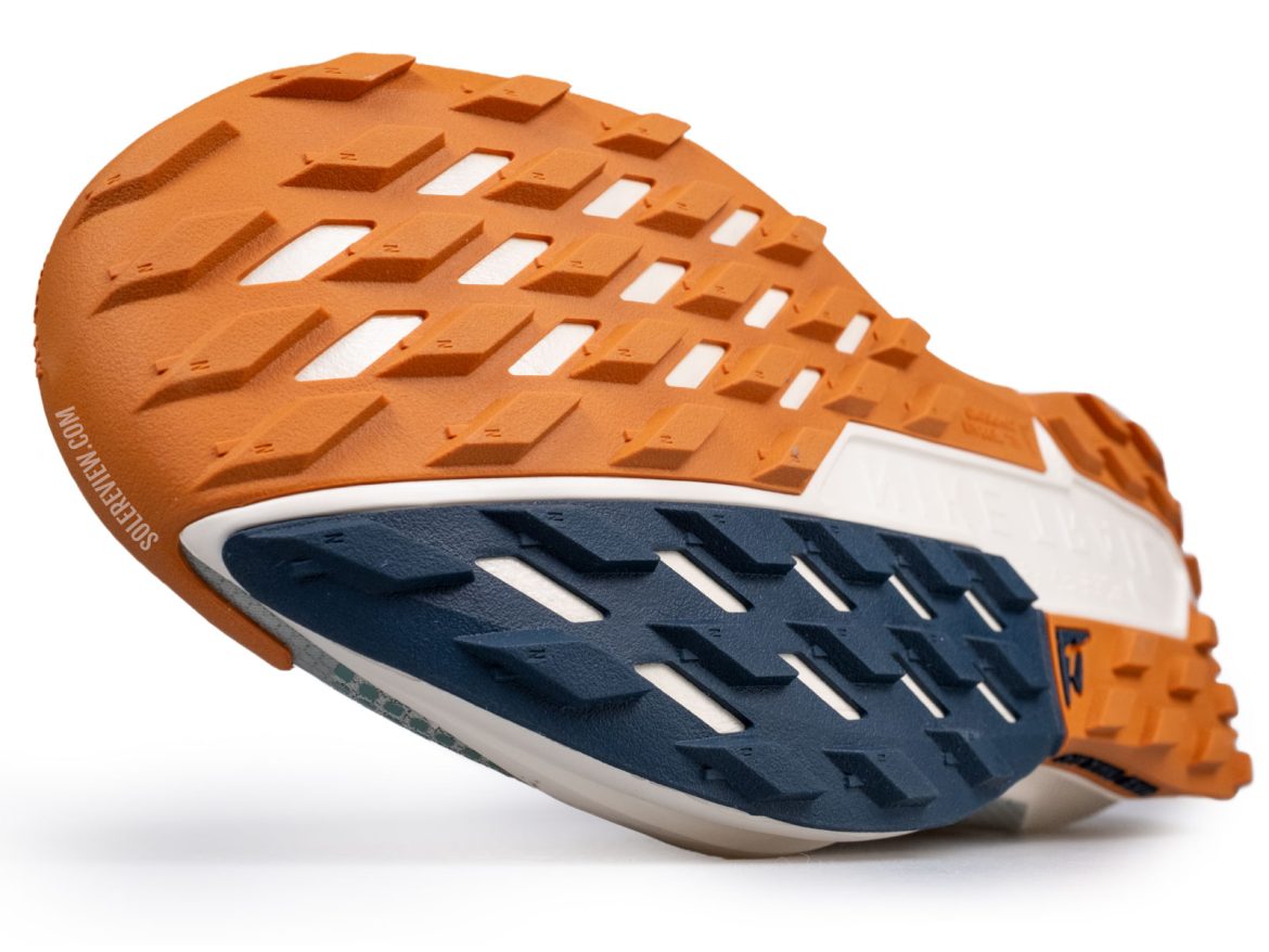 The outsole lugs of the Nike Pegasus Trail 5 Gore-Tex.
