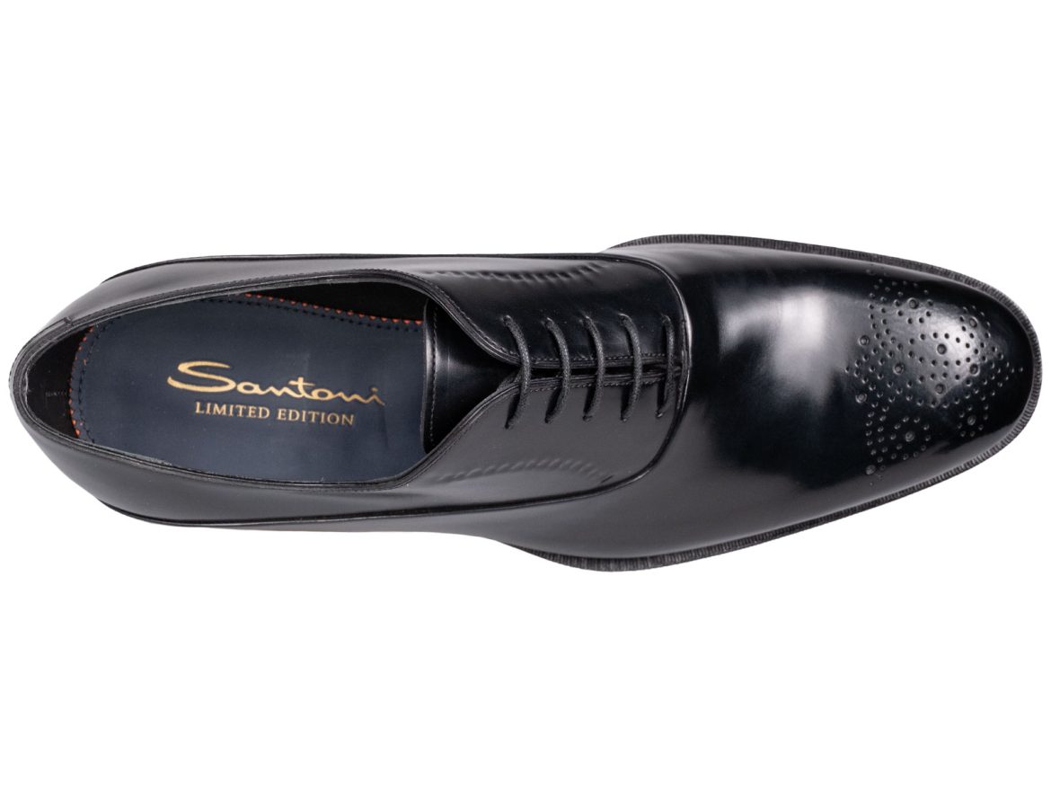 The top view of the Santoni Limited Edition shoe.