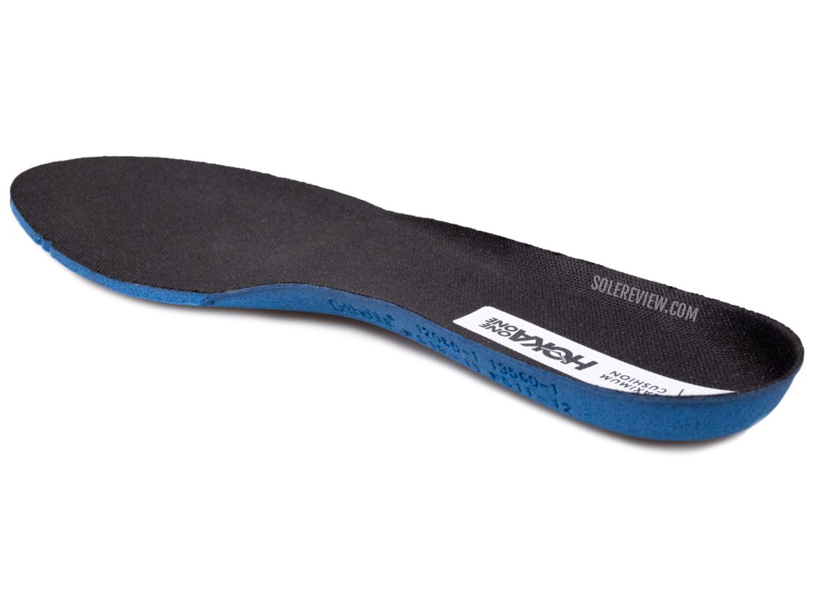 The footbed of the Hoka Bondi SR.