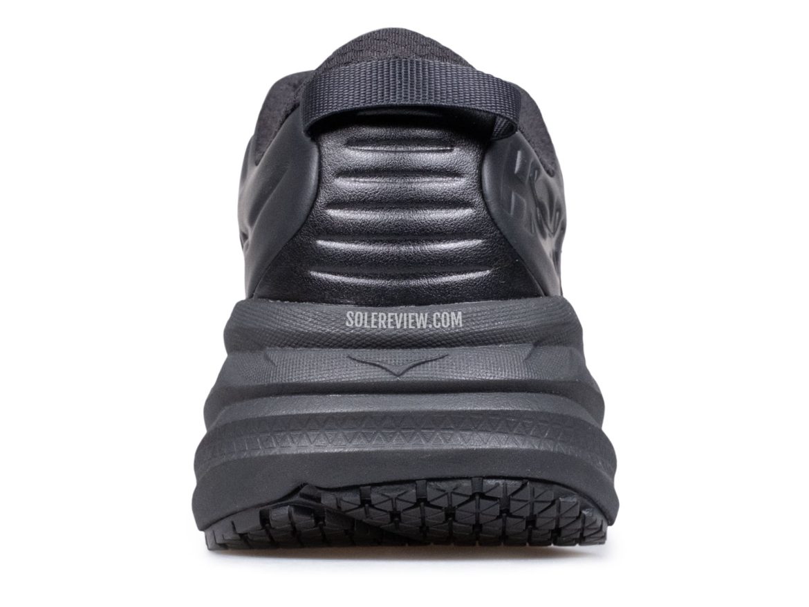 The heel view of the Hoka Bondi SR.