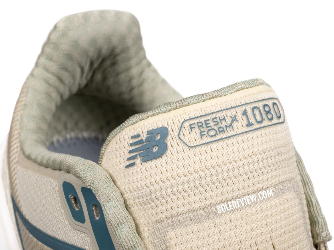 The tongue of the New Balance 1080V14.