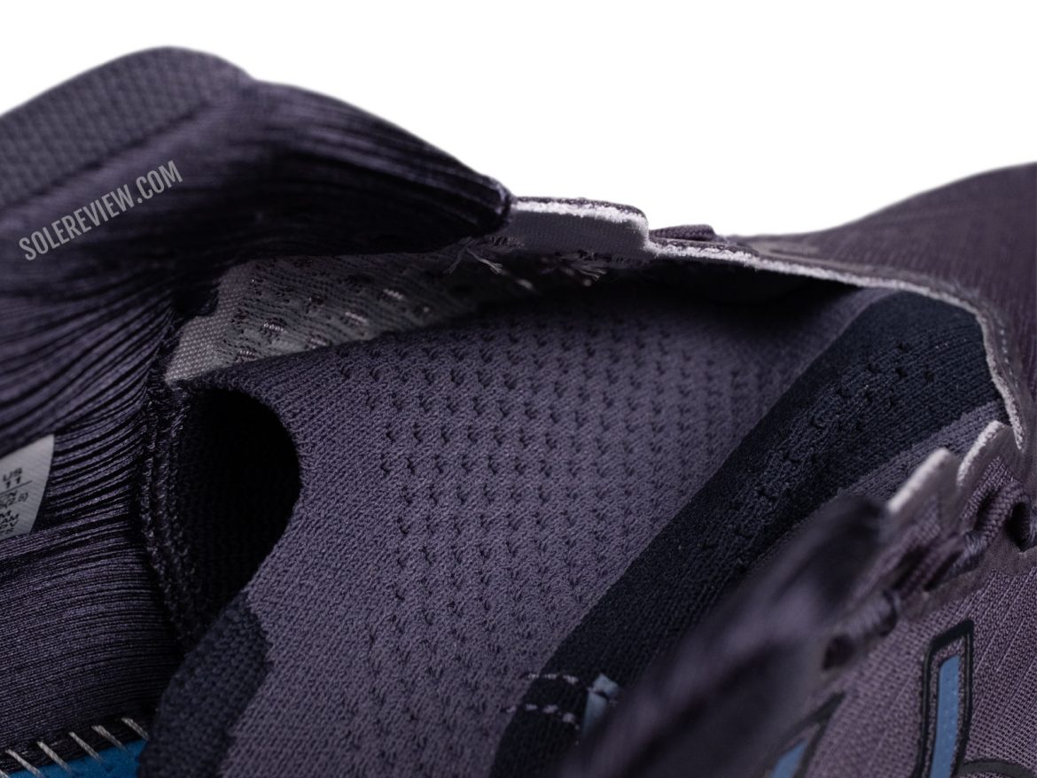 The tongue gusset of the Asics Nimbus 27.