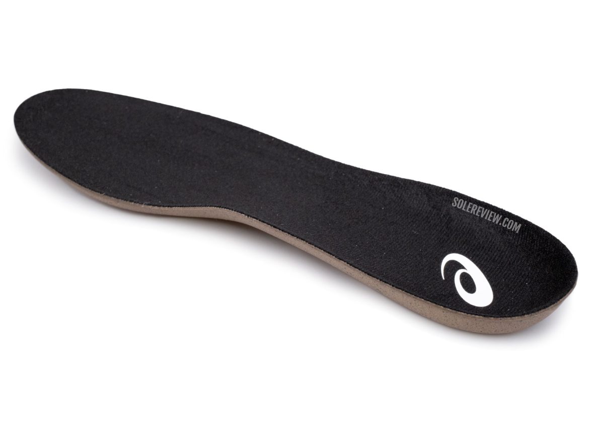 The Ortholite footbed of the Asics Nimbus 27.