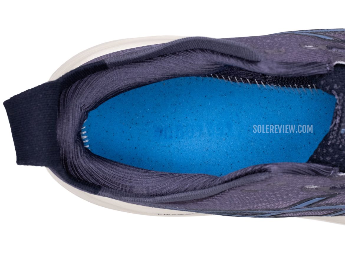 The Ortholite lasting of the Asics Nimbus 27.