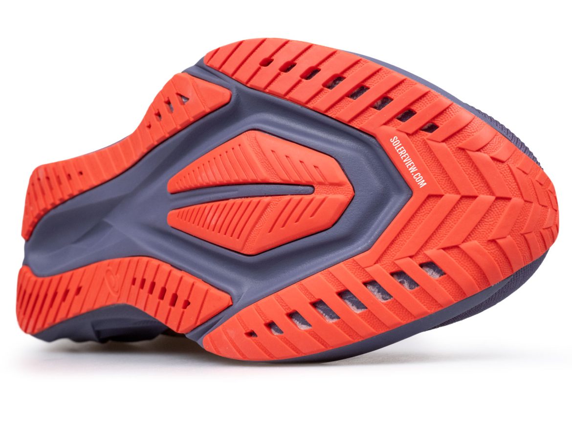 The forefoot outsole of the Asics Novablast 5.
