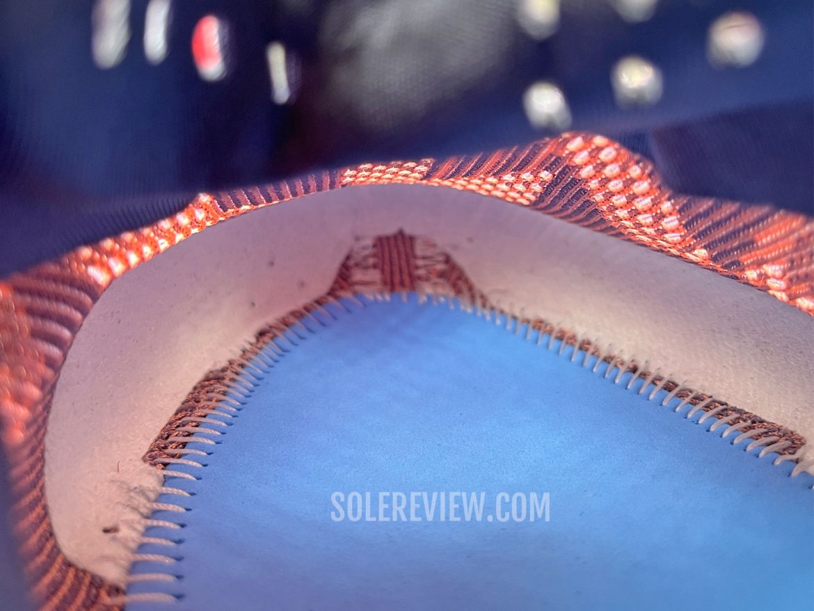 The interiors of the Asics Novablast 5.