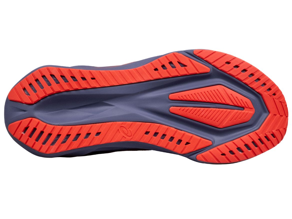 The outsole of the Asics Novablast 5.