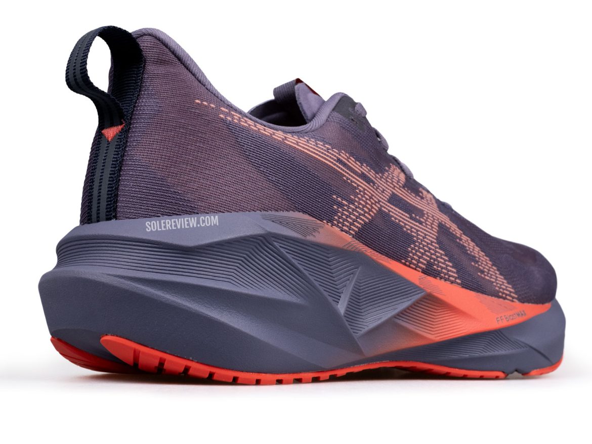 The side profile of the Asics Novablast 5.
