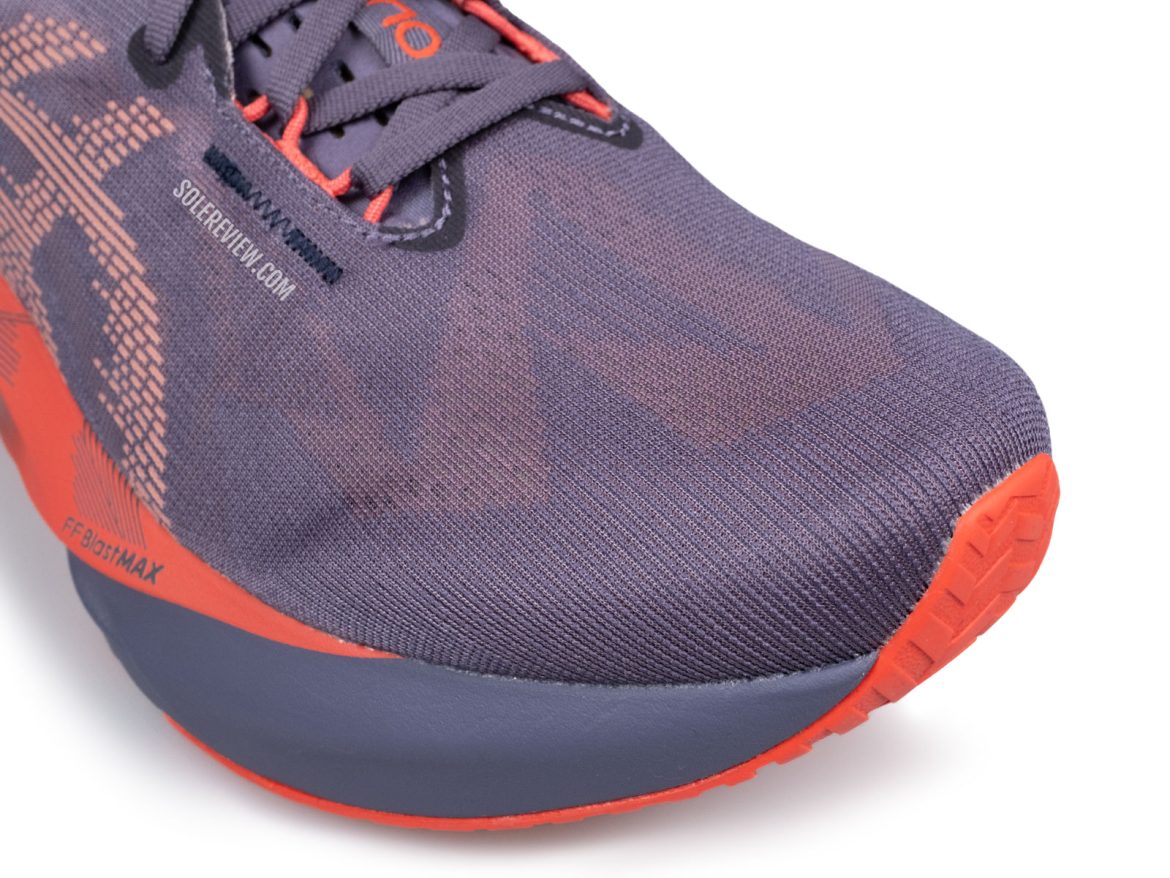 The toe box of the Asics Novablast 5.