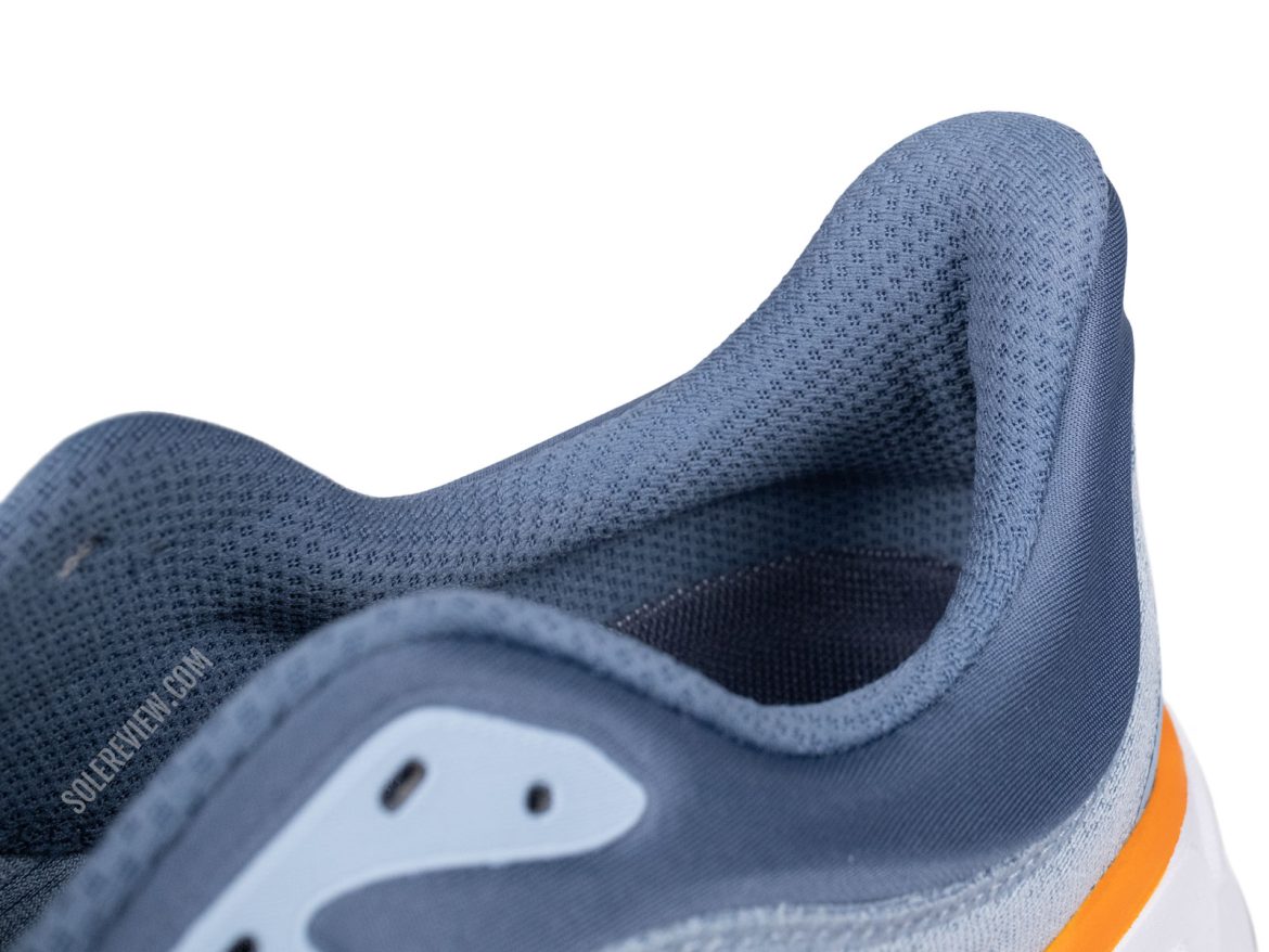 The heel collar of the Hoka Bondi 9.