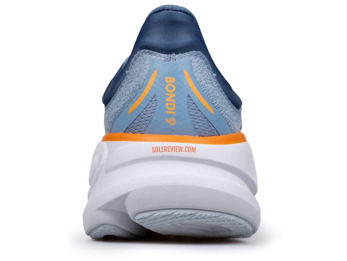 The heel view of the Hoka Bondi 9.