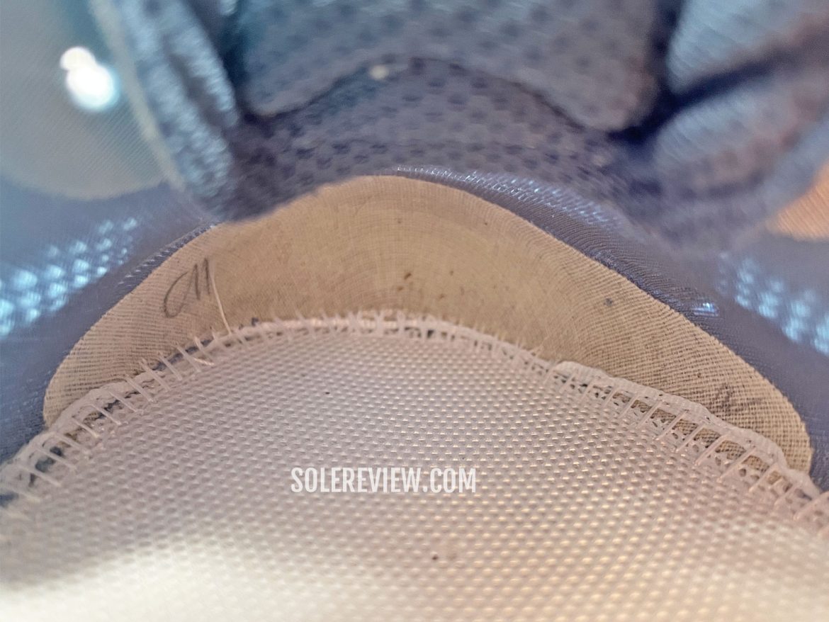 The interiors of the Hoka Bondi 9.