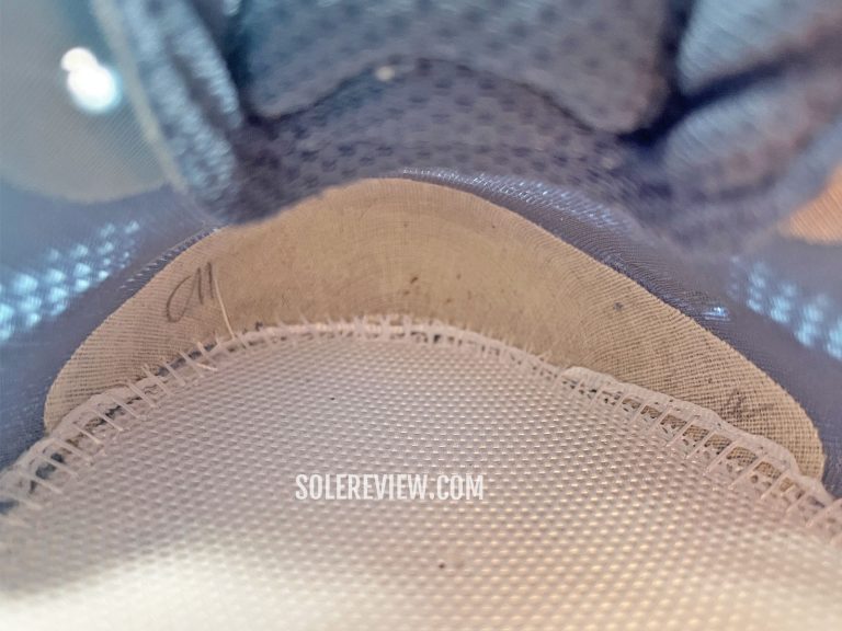 The interiors of the Hoka Bondi 9.
