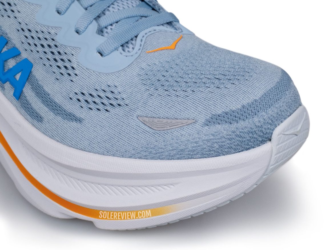 The toe box of the Hoka Bondi 9.