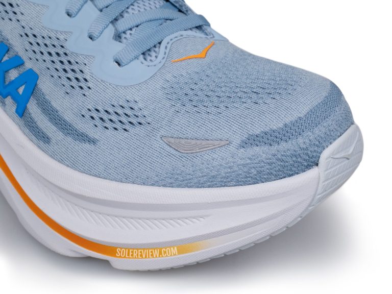 The toe box of the Hoka Bondi 9.