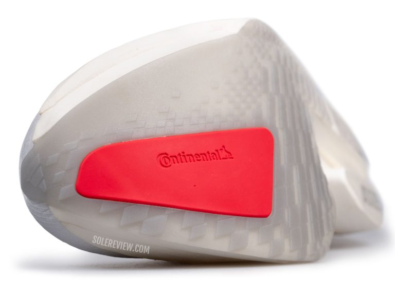 The Continental rubber outsole of the adidas adios Pro 4.