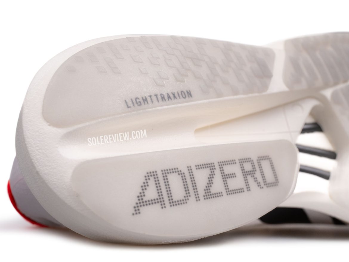 The LightTraxion outsole of the adidas adios Pro 4.