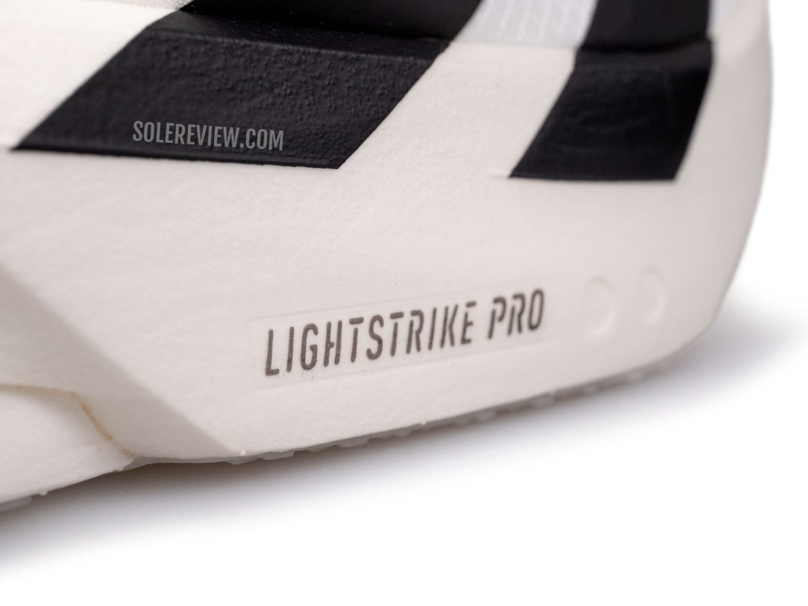 The Lightstrike Pro foam midsole of the adidas adios Pro 4.