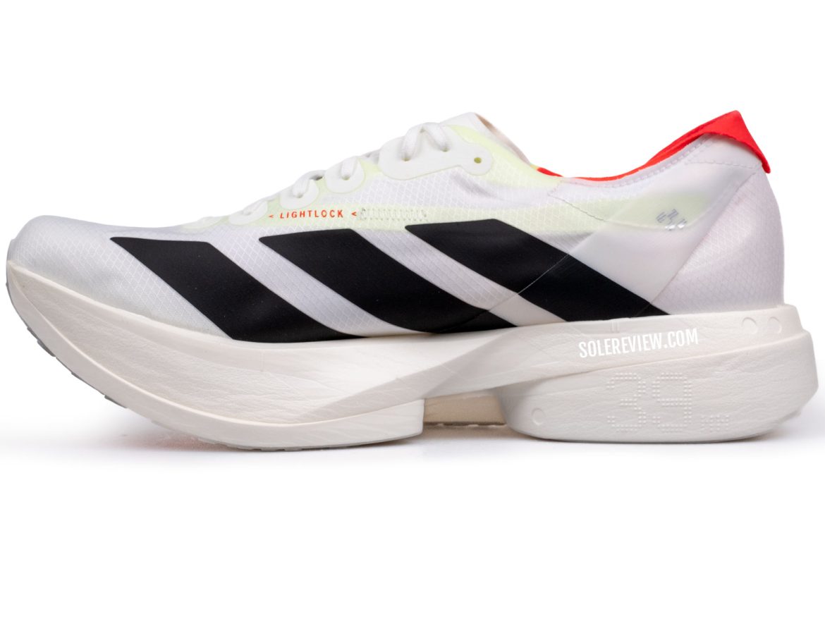 The side profile of the adidas adios Pro 4.