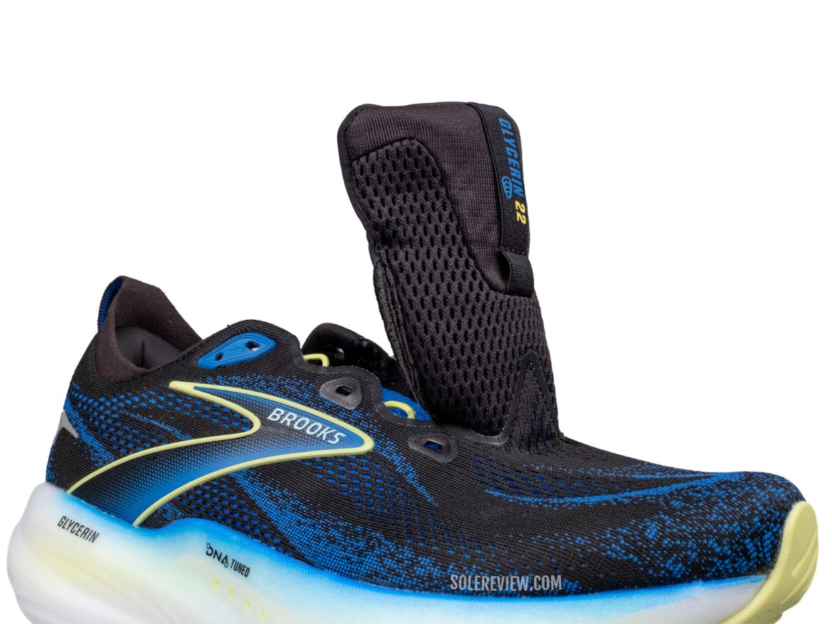 The tongue of the Brooks Glycerin 22.