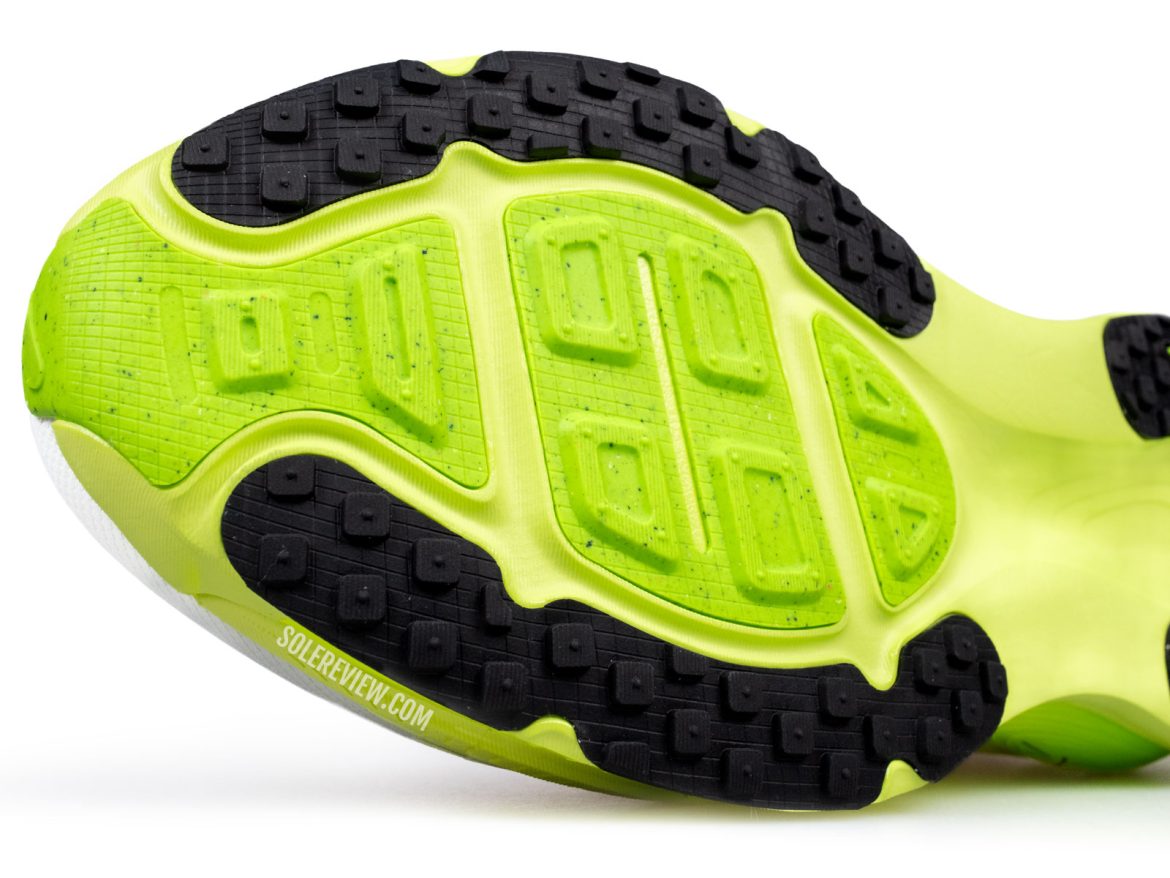 The forefoot outsole of the Nike Vomero 18.