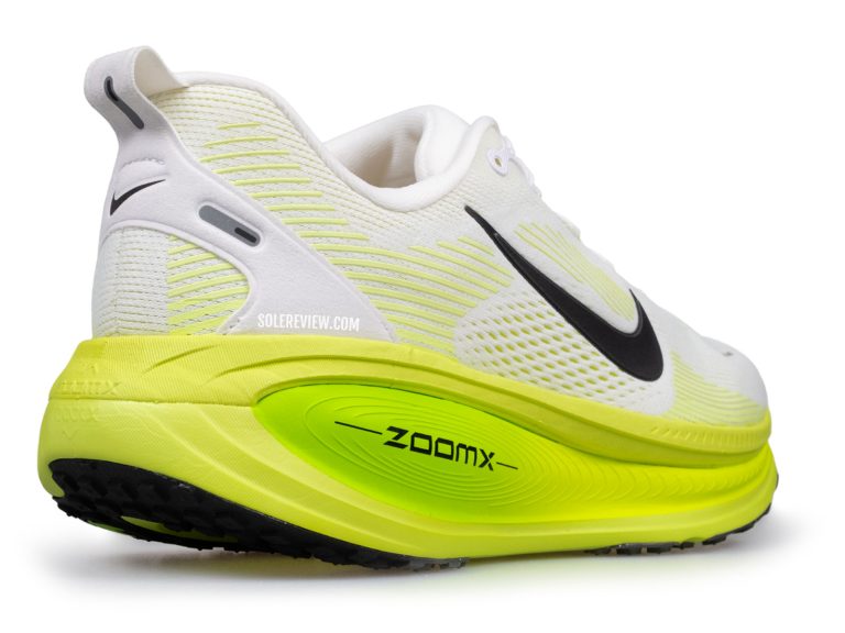 The side profile of the Nike Vomero 18.