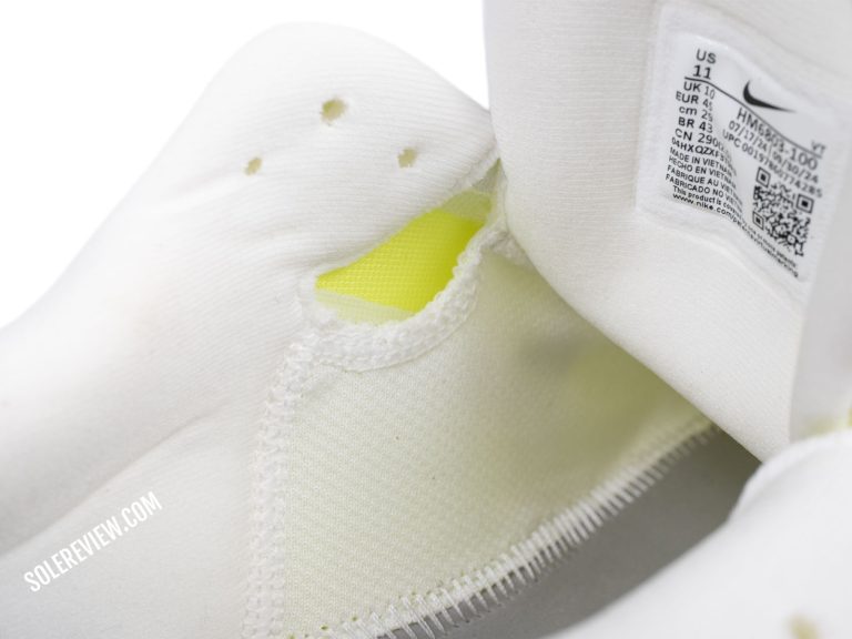 The inner sleeve of the Nike Vomero 18.