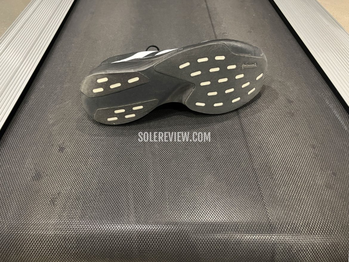 adidas adizero EVO SL on treadmill.