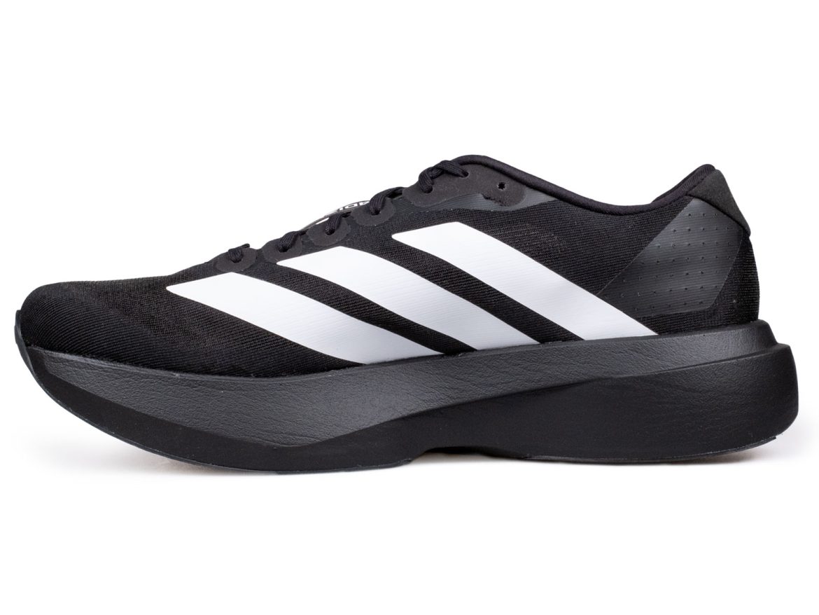 The side view of the adidas adizero EVO SL.