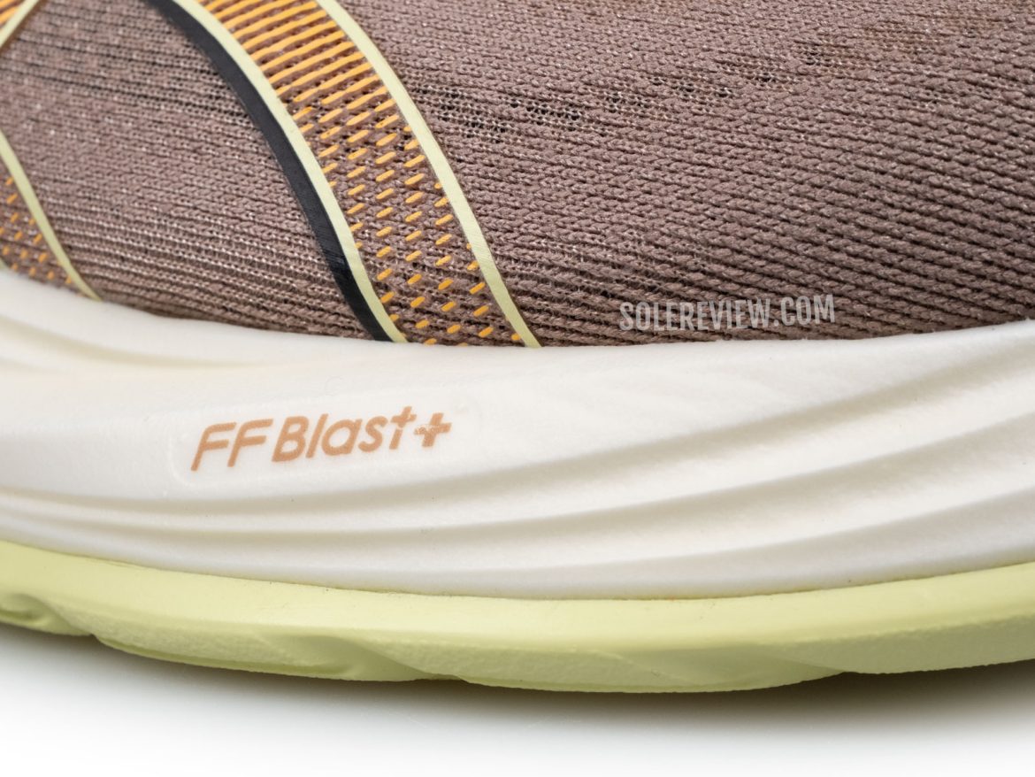 The FlyteFoam Blast+ midsole of the Asics Cumulus 27.