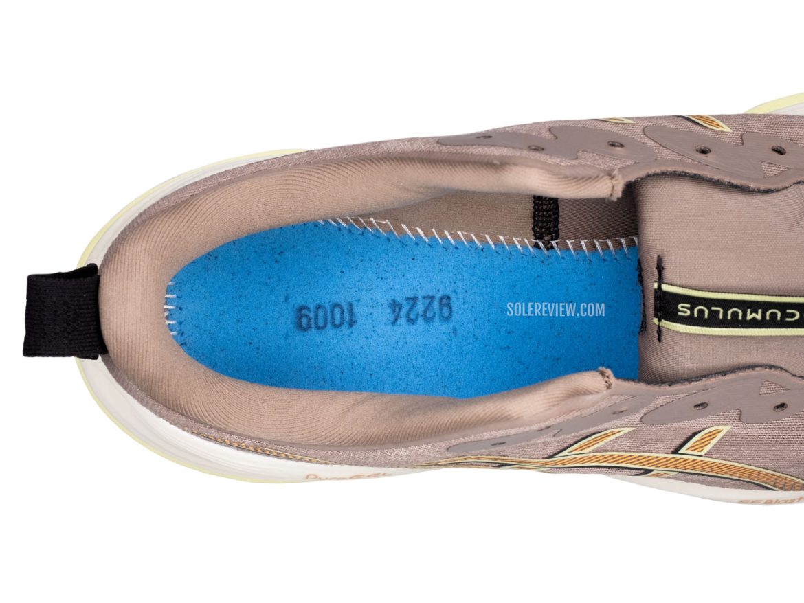The Ortholite Strobel of the Asics Cumulus 27.