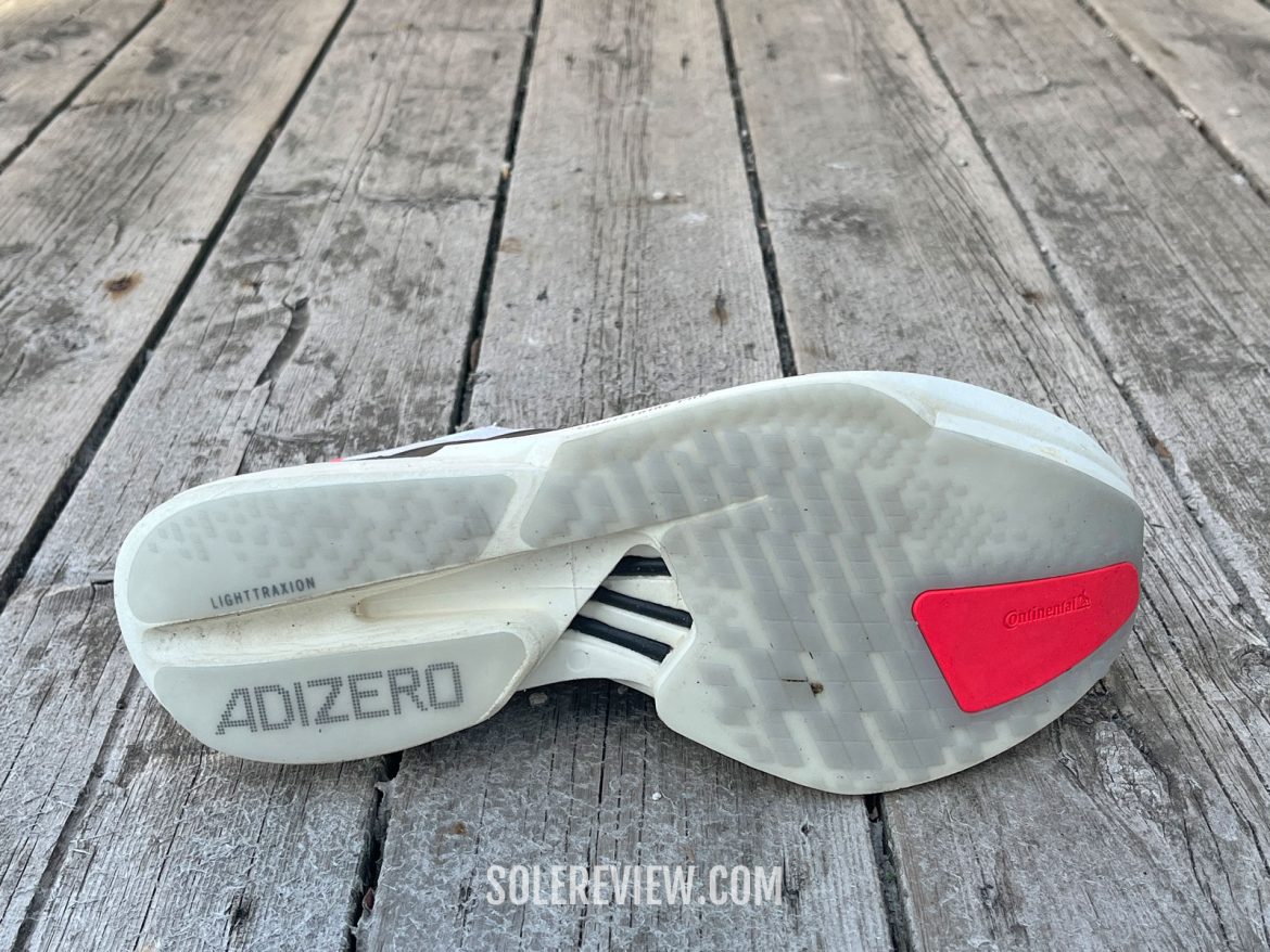 adidas Adizero Adios Pro 4 in the outdoors.
